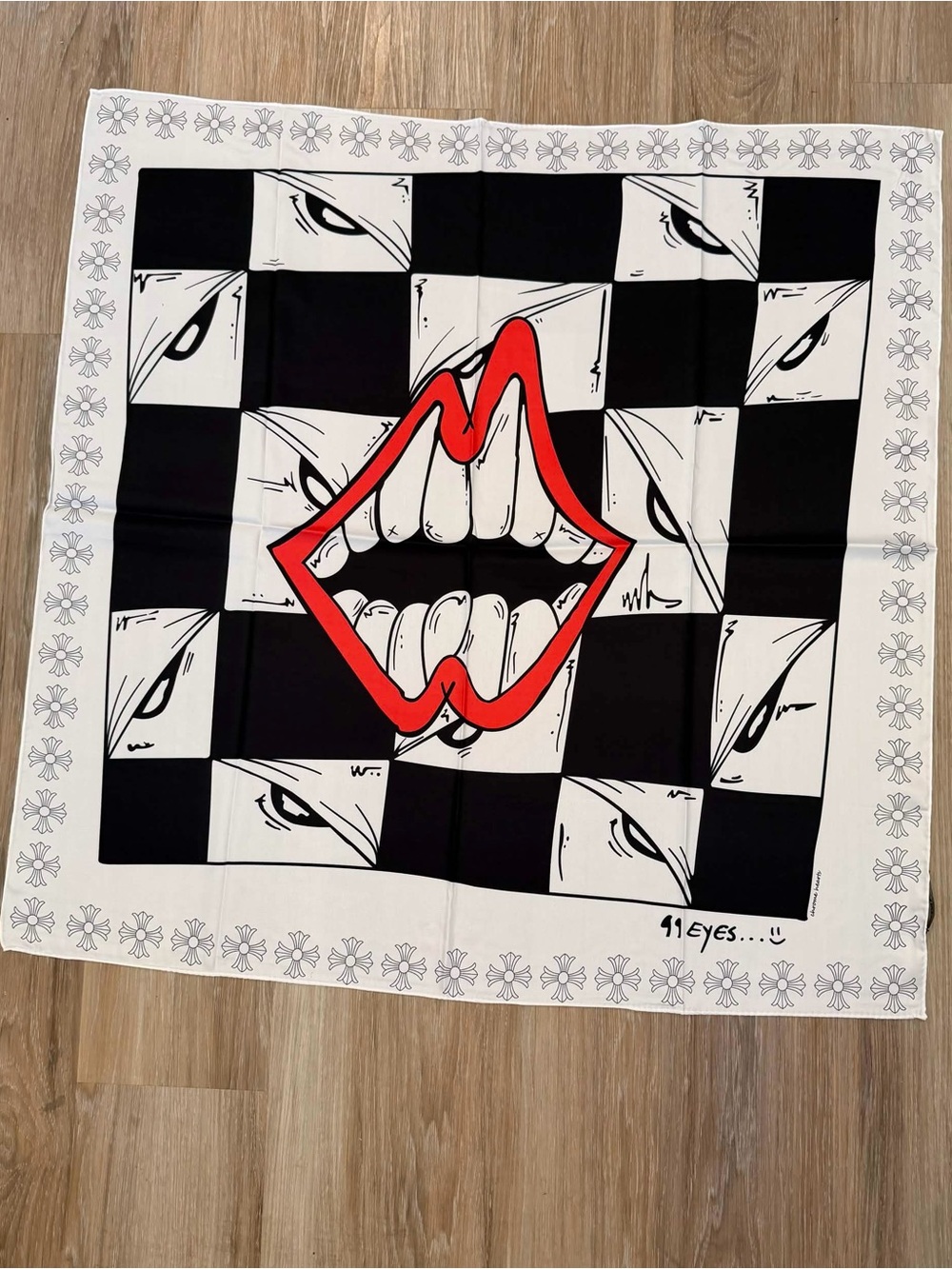 Chrome Hearts Matty Boy 99 Eyes Chomper Silk Scarf